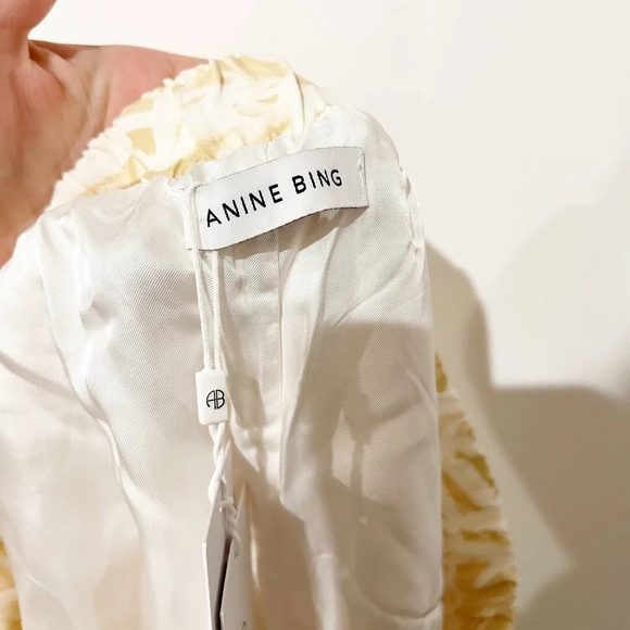 NWT Anine Bing Palm Leaf Print Candice Pull On Elastic Waist Shorts size Large - Picture 4 of 4